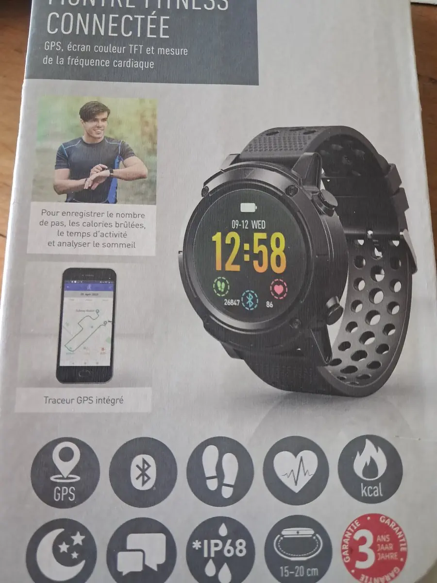 SILVERCREST Fitness Smartwatch GPS - 50mm - Zwart