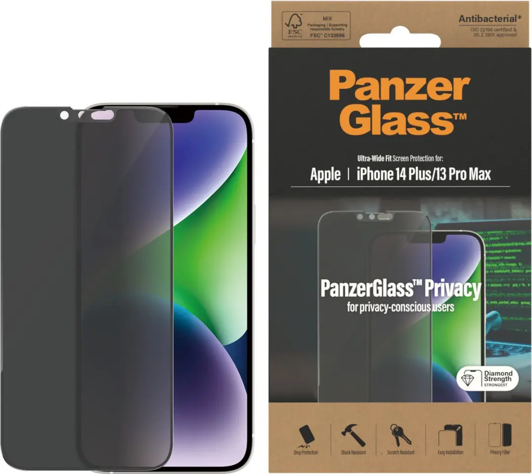 PanzerGlass Ultra Wide Privacy Glas iPhone 14 Plus