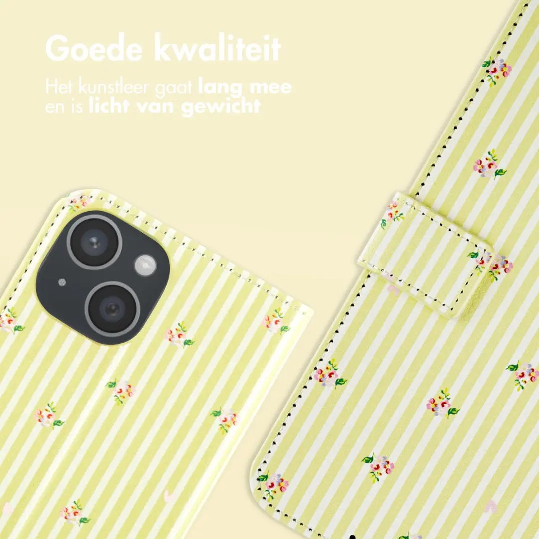 Imoshion iPhone 13 Hoesje Garden Stripes - 3 Pasjes