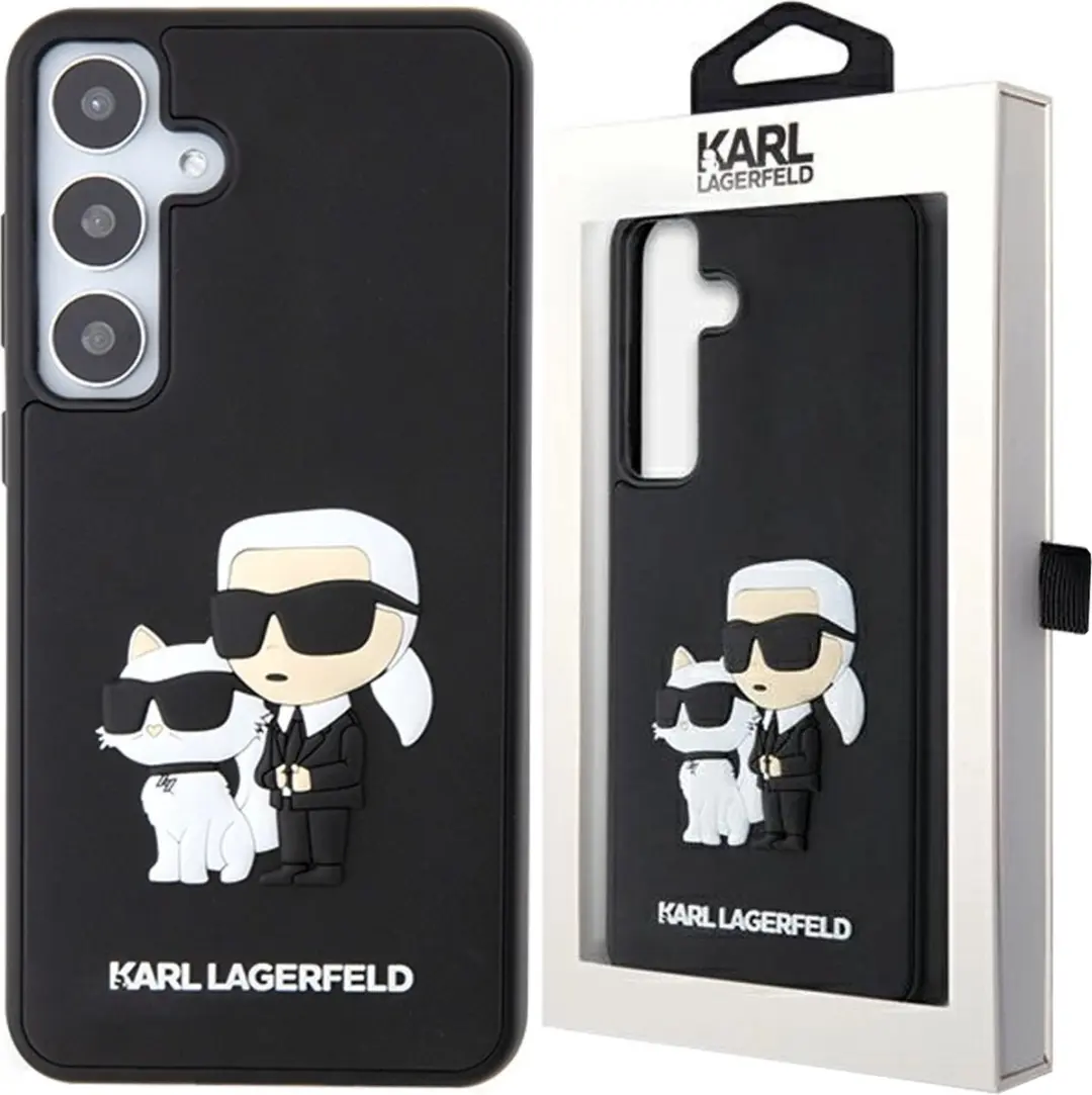 Karl Lagerfeld Back Cover Galaxy S24 - 3D Rubber - Zwart