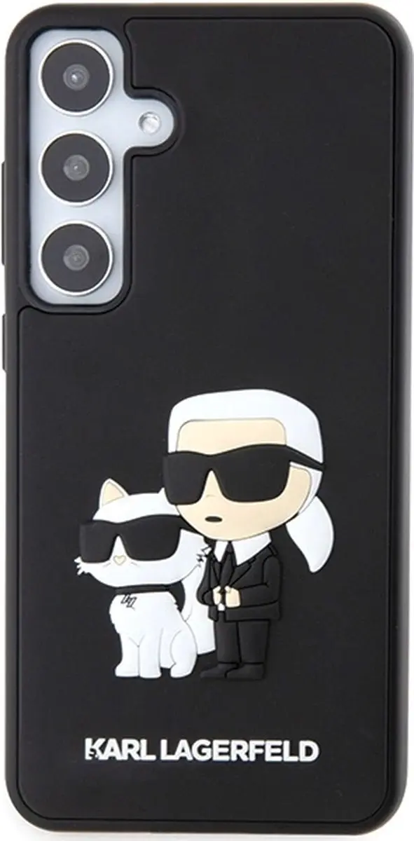 Karl Lagerfeld Back Cover Galaxy S24 - 3D Rubber - Zwart