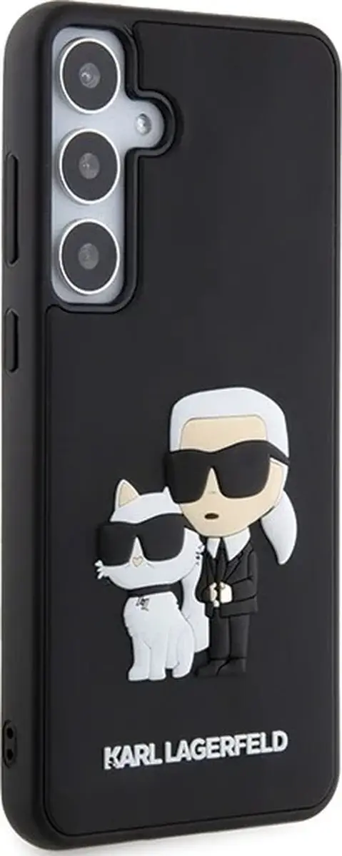 Karl Lagerfeld Back Cover Galaxy S24 - 3D Rubber - Zwart