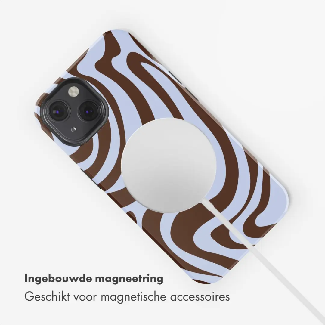 Selencia Hoesje iPhone 13 Dream Swirl Chocolate - MagSafe - afbeelding 6 van 6