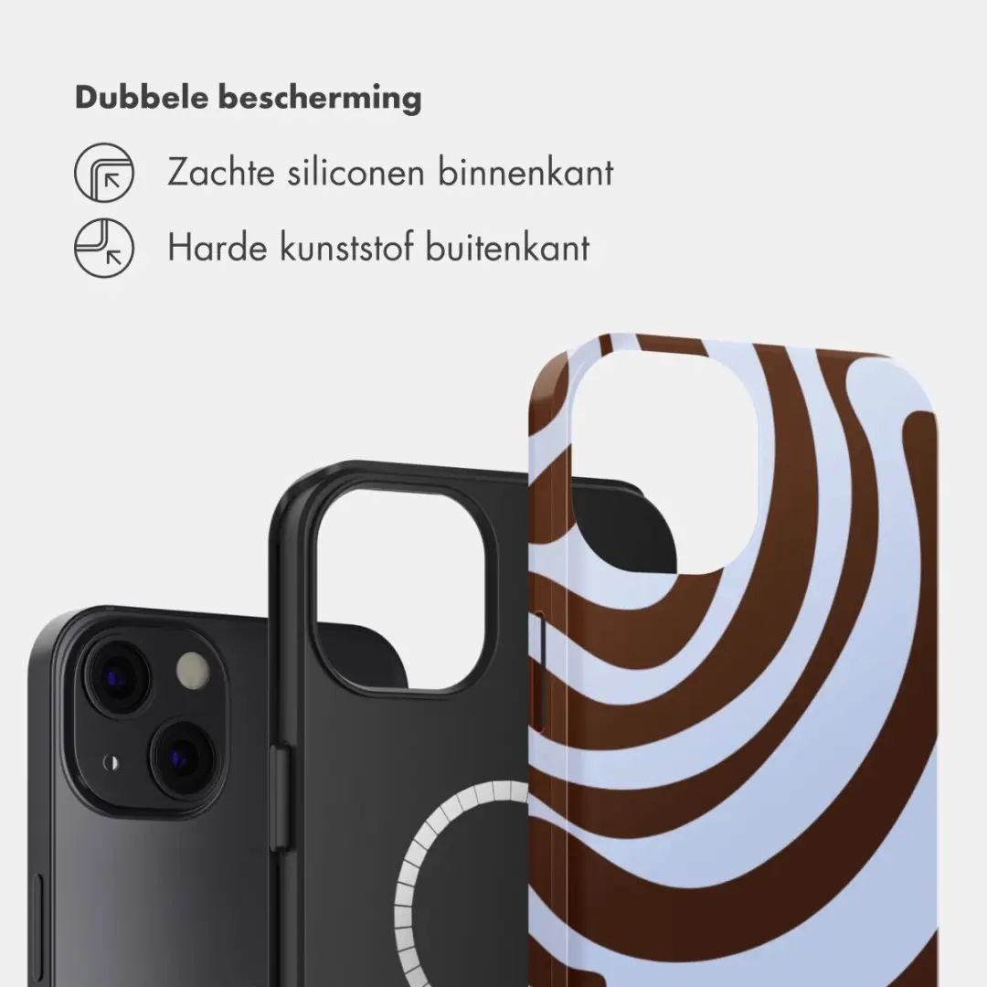 Selencia Hoesje iPhone 13 Dream Swirl Chocolate - MagSafe