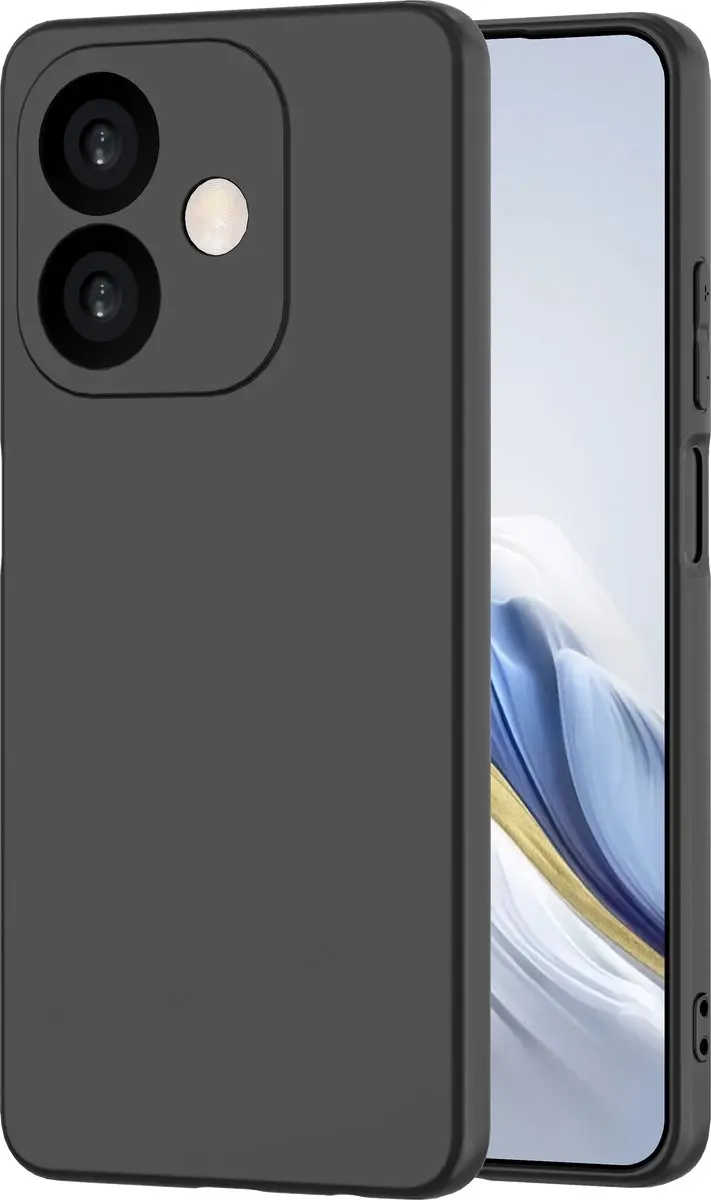 Just in Case Hoesje Oppo A40/A60 5G Siliconen - Zwart