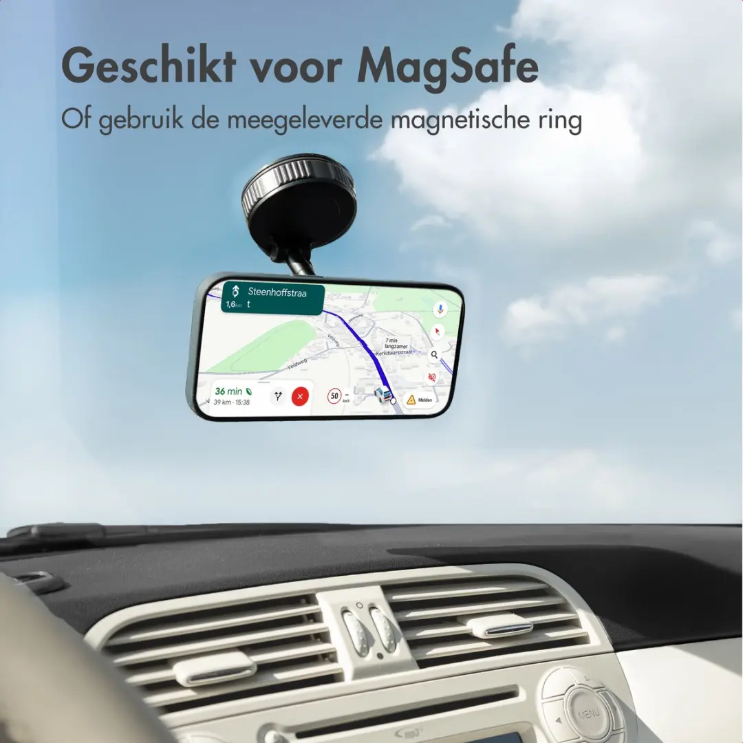Imoshion Telefoonhouder Auto Magnetisch SH00093227 - 360° Draaibaar - Zwart