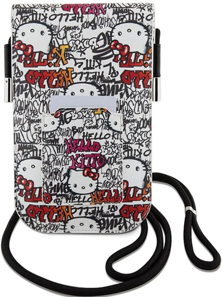 Hello Kitty Graffiti Leren Tags Cord Tas - Beige