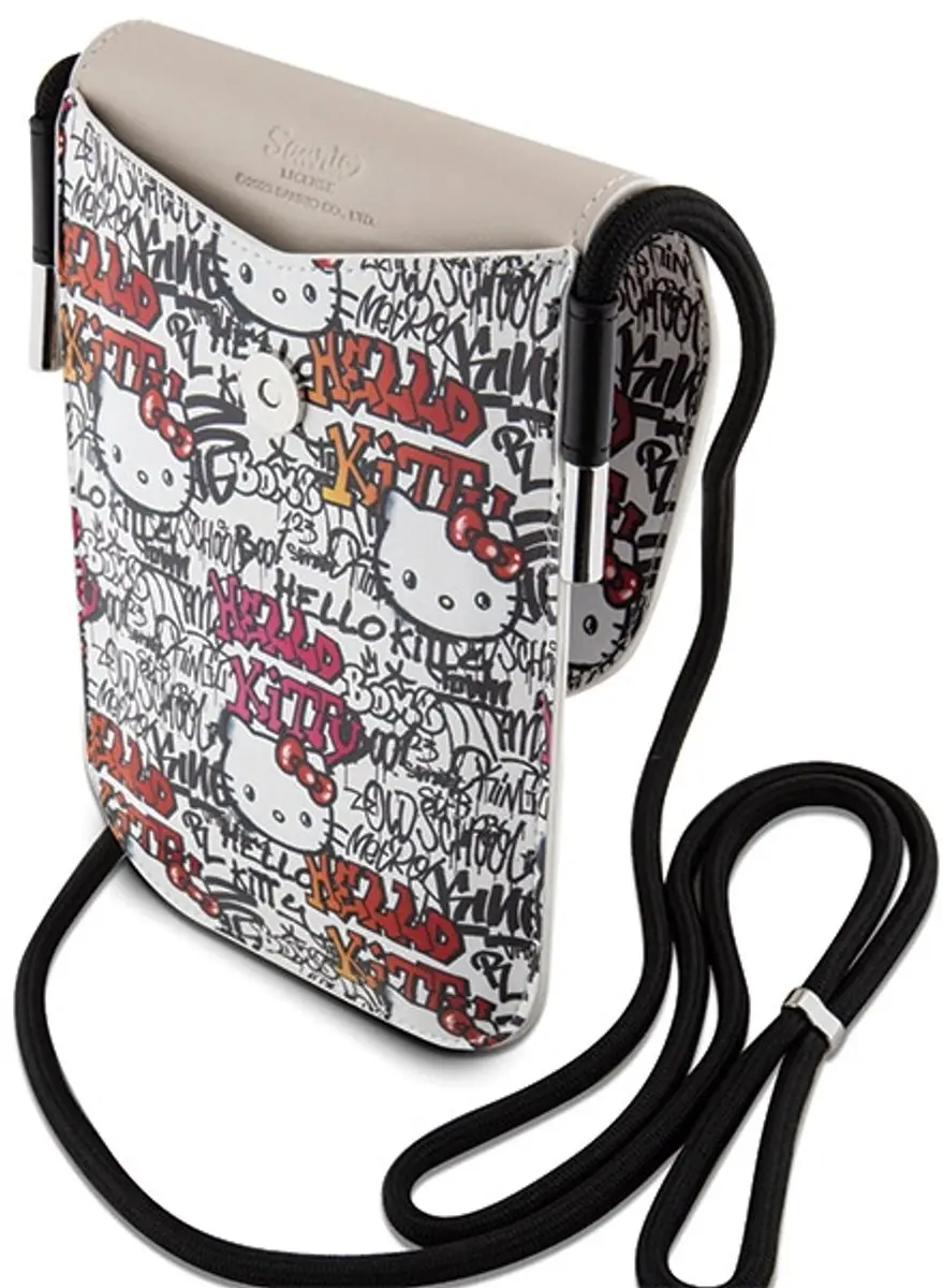 Hello Kitty Graffiti Leren Tags Cord Tas - Beige