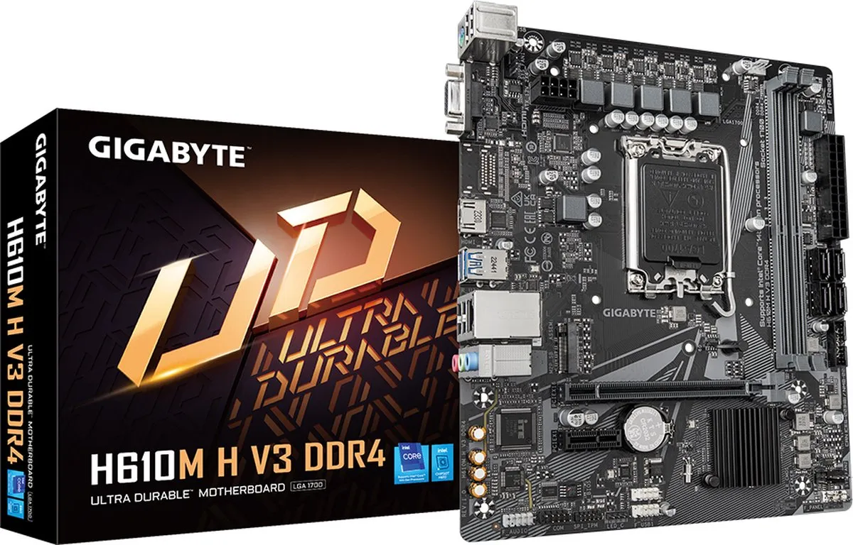 Gigabyte H610M H V3 DDR4 Moederbord - microATX