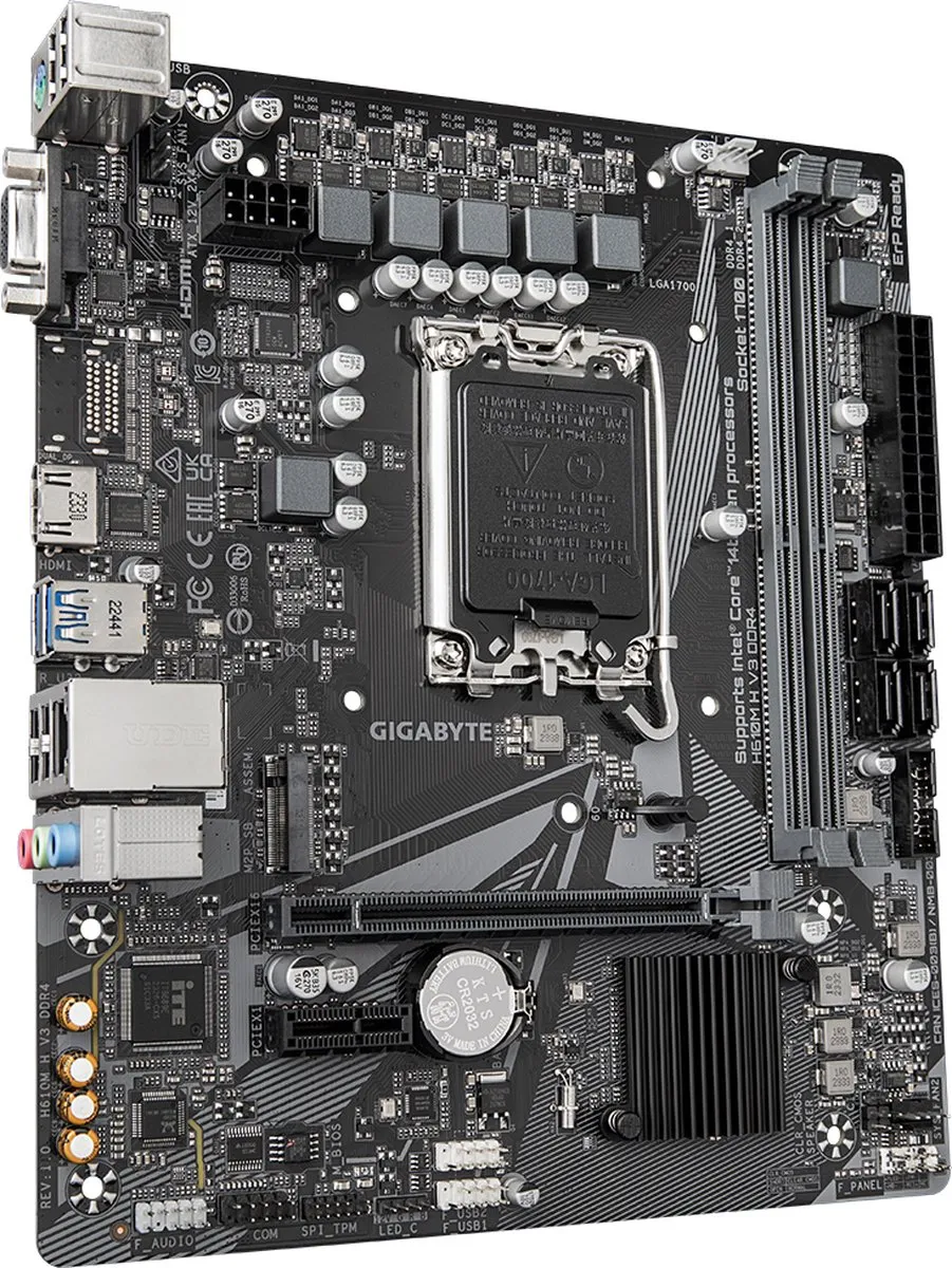 Gigabyte H610M H V3 DDR4 Moederbord - microATX