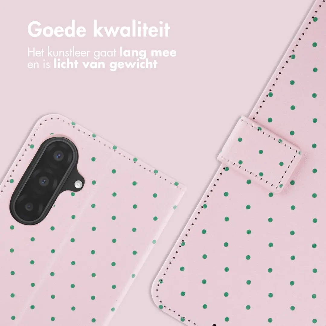Imoshion Galaxy A57 Hoesje - Happy Dots - 3 Pasjes - afbeelding 6 van 6