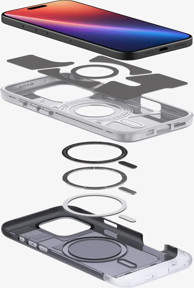 Spigen Classic C1 MagFit Hoesje iPhone 16 Pro Max - Grijs