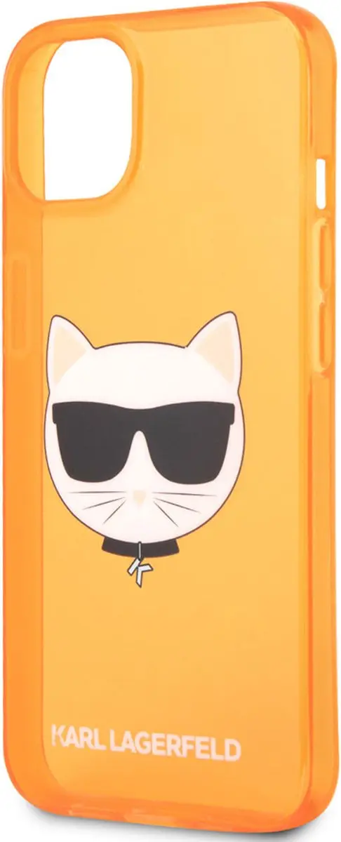 Karl Lagerfeld iPhone 13 Mini Hoesje - Poezen Oranje - afbeelding 3 van 6
