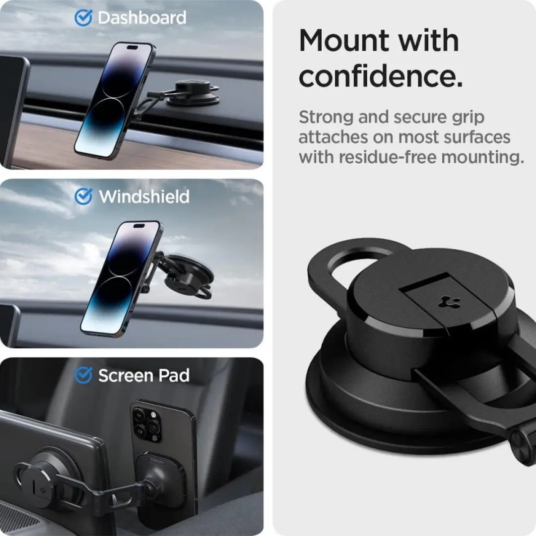 Spigen OneTap 3 ITS35-3 MagFit Telefoonhouder - Zwart - afbeelding 5 van 6