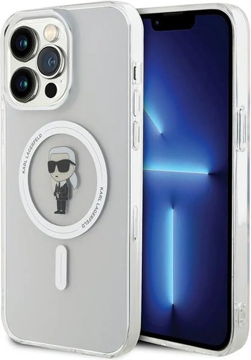 Karl Lagerfeld IML Ikonik MagSafe Hoesje iPhone 15 Pro Max - Transparant - afbeelding 3 van 6