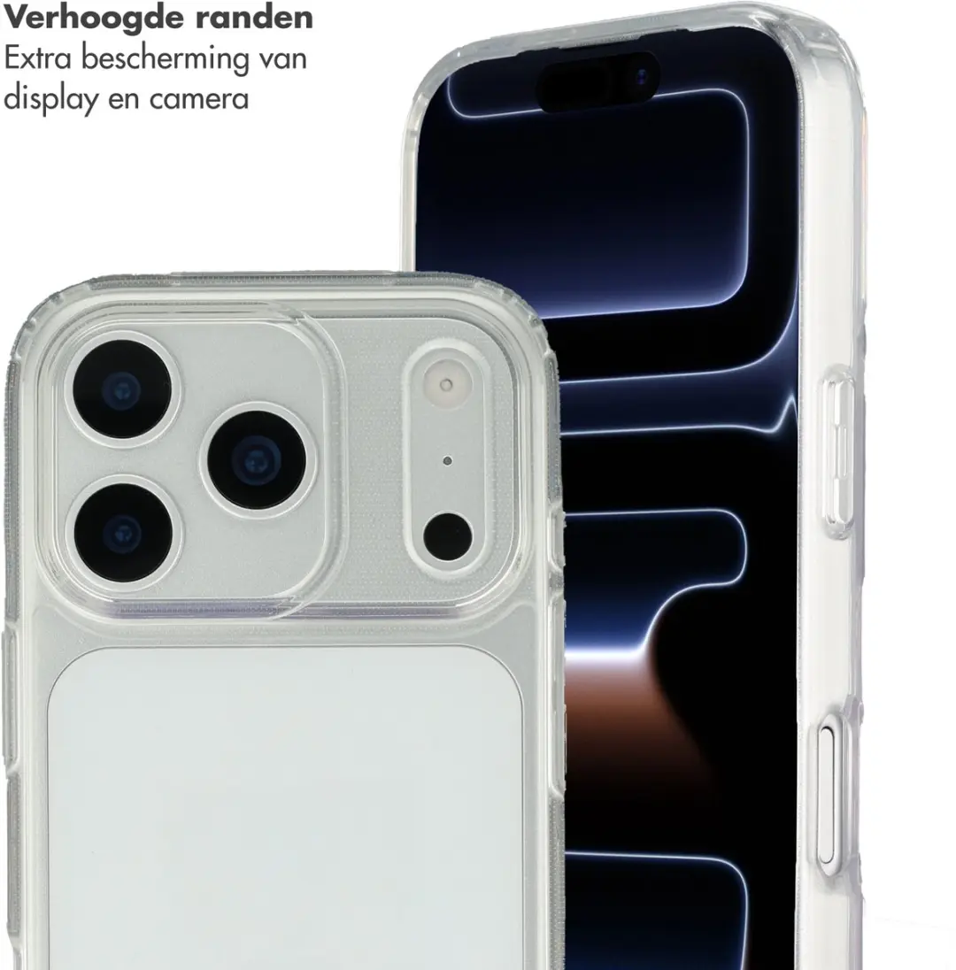 Selencia Transparant Hoesje iPhone 17 Pro Max - Beige