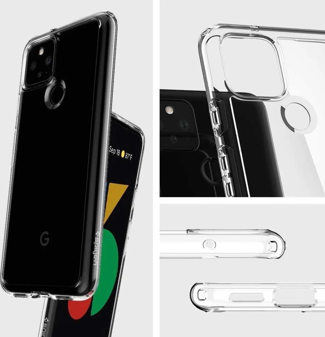 Spigen Google Pixel 5 Hoesje Ultra Hybrid Transparant - 8809710757943