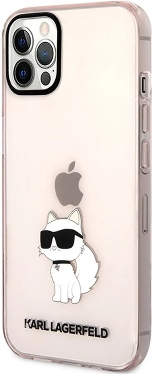 Karl Lagerfeld KLHCP12MHNCHTCP Hoesje - iPhone 12/Pro - Roze - afbeelding 6 van 6