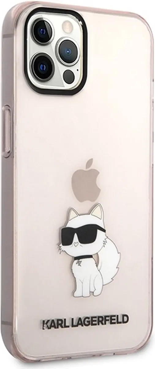 Karl Lagerfeld KLHCP12MHNCHTCP Hoesje - iPhone 12/Pro - Roze - afbeelding 3 van 6
