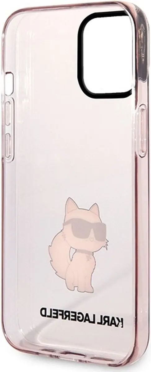 Karl Lagerfeld KLHCP12MHNCHTCP Hoesje - iPhone 12/Pro - Roze - afbeelding 4 van 6