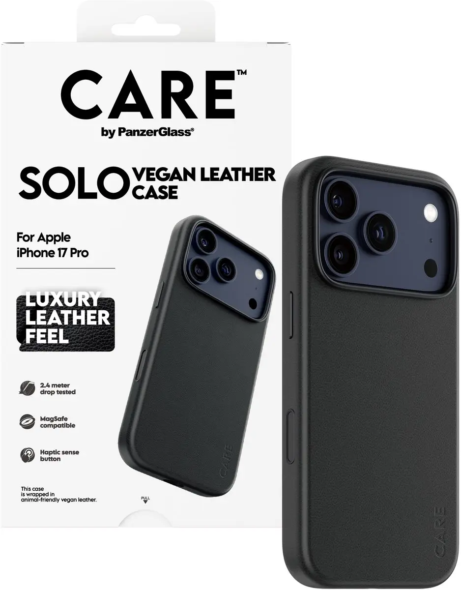 PanzerGlass CARE Solo Case iPhone 17 Pro Hoes - Zwart