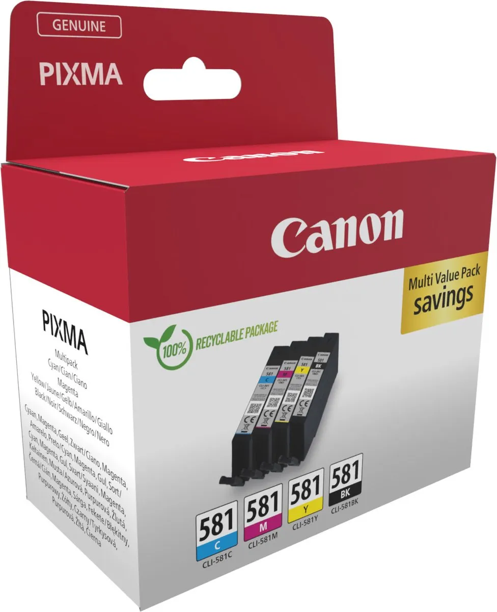 Canon CLI-581 Multipack Inktcartridges