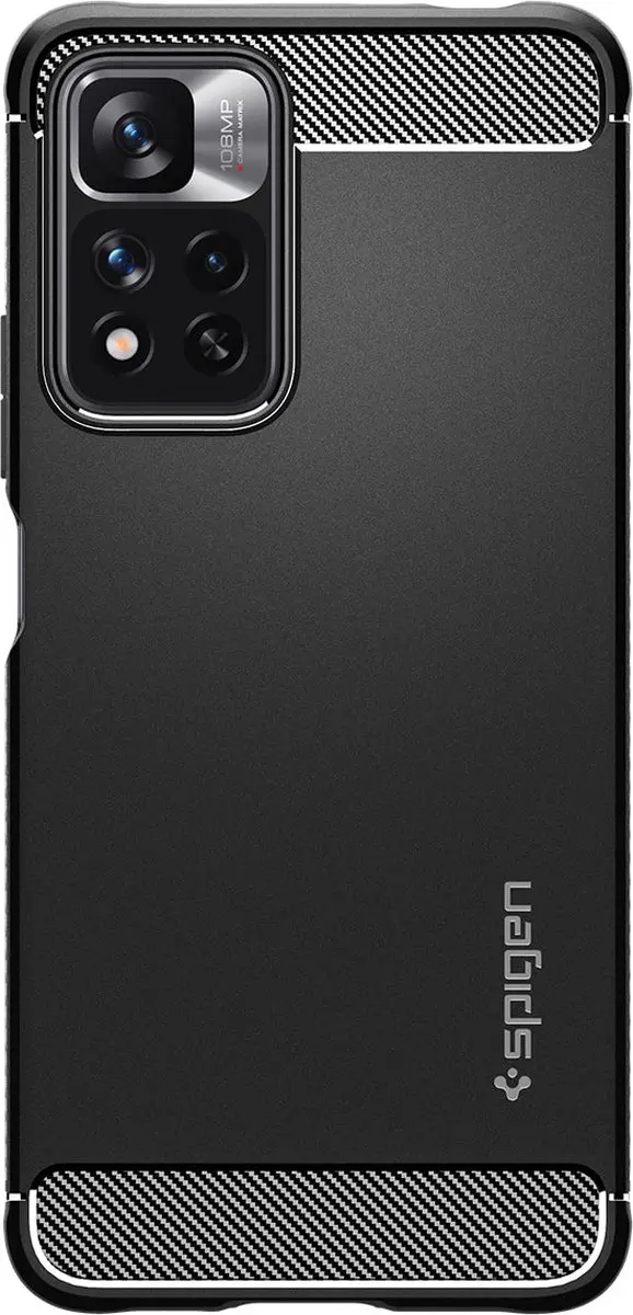 Spigen Rugged Armor ACS04804 Hoesje - Xiaomi Redmi Note 11 Pro+ 5G - Zwart - afbeelding 5 van 6