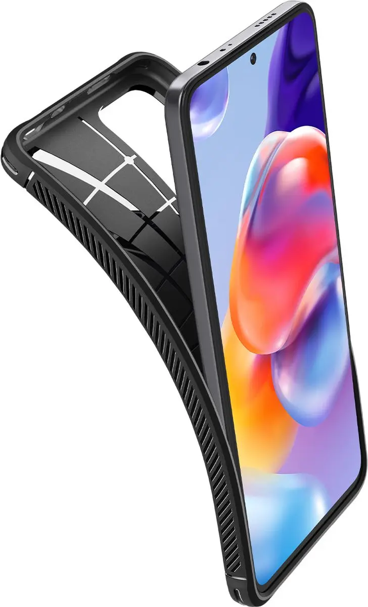 Spigen Rugged Armor ACS04804 Hoesje - Xiaomi Redmi Note 11 Pro+ 5G - Zwart - afbeelding 2 van 6