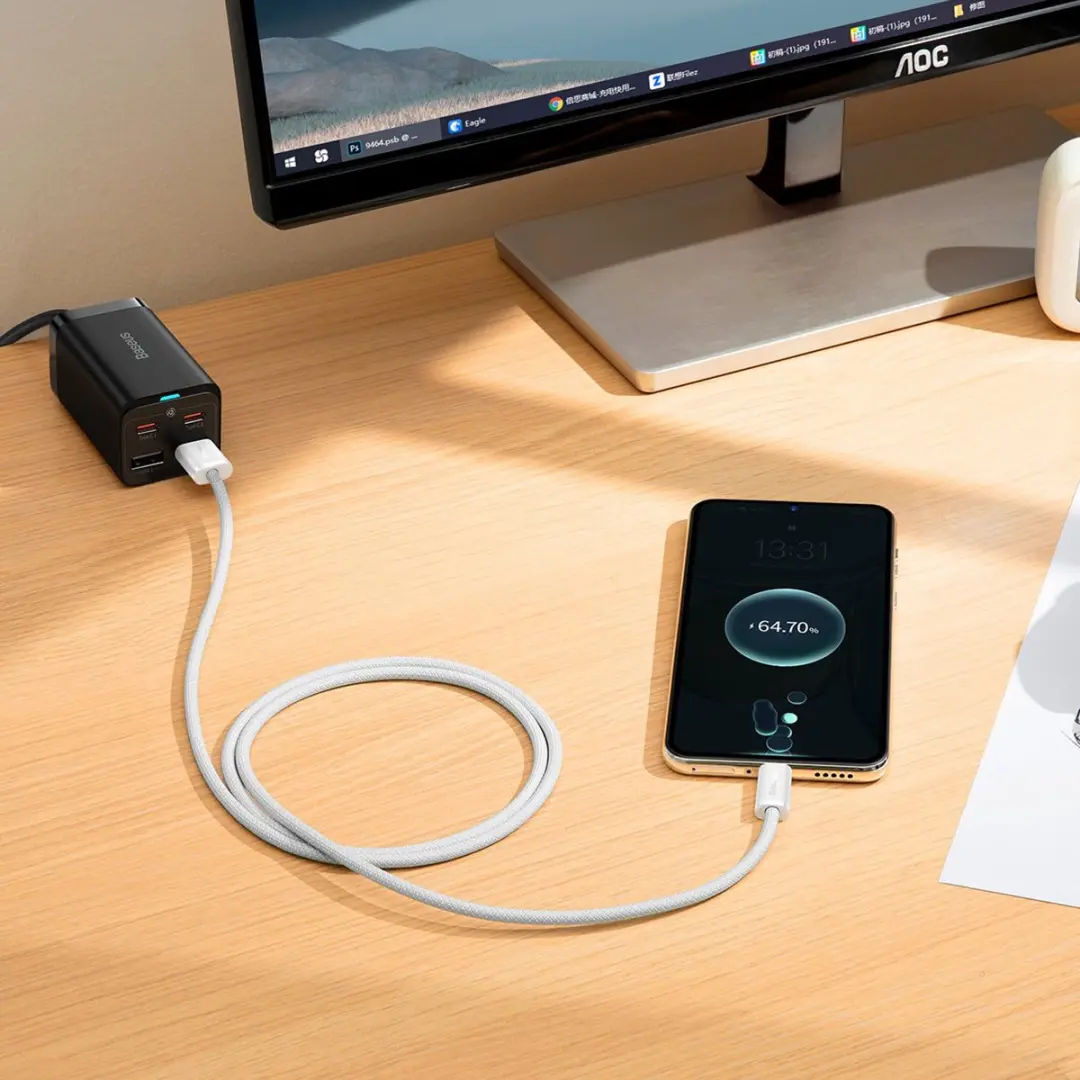 Baseus USB-C Kabel CALD000602 1m - 100W Wit