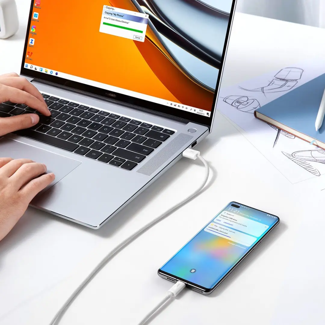 Baseus USB-C Kabel CALD000602 1m - 100W Wit
