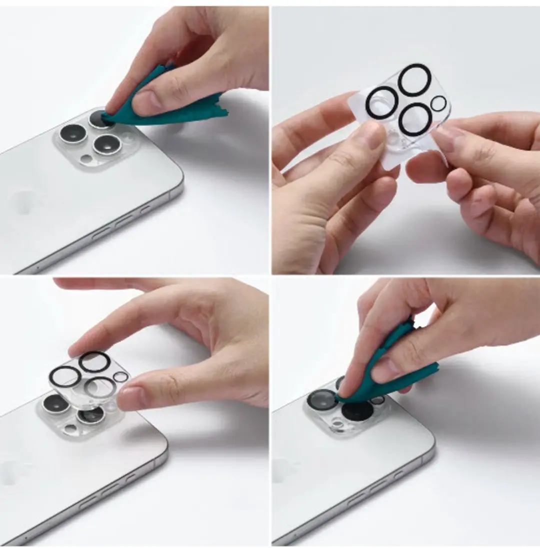 Hama Cam Protect iPhone 15/15 Plus Camerabescherming - Transparant - afbeelding 6 van 6