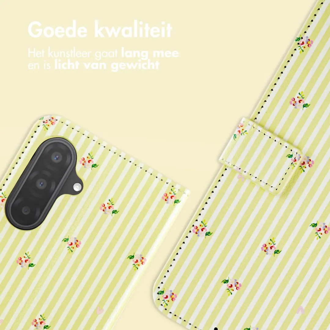 imosHion Hoesje Samsung Galaxy A37 - Garden Stripes - 3 Pasjes