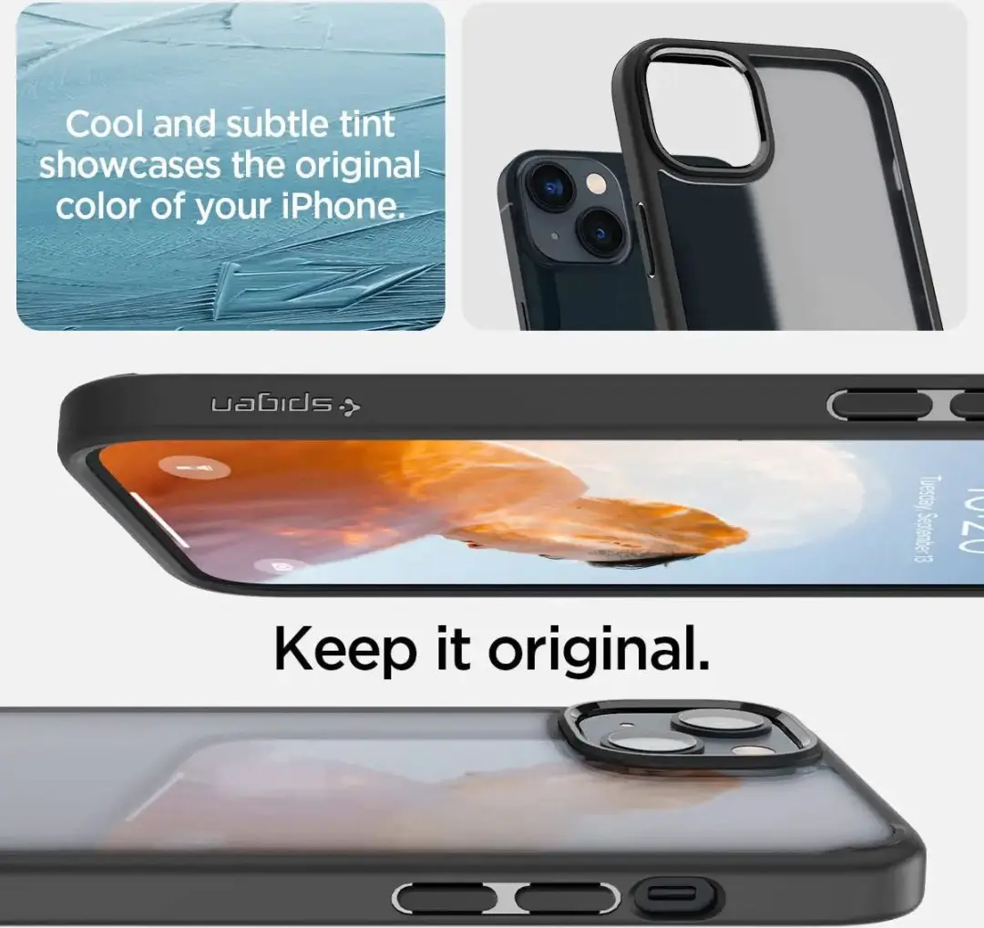 Spigen Ultra Hybrid Hoesje iPhone 14 ACS05047 - Zwart - afbeelding 6 van 6