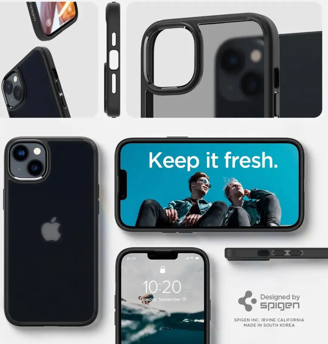 Spigen Ultra Hybrid Hoesje iPhone 14 ACS05047 - Zwart - afbeelding 4 van 6