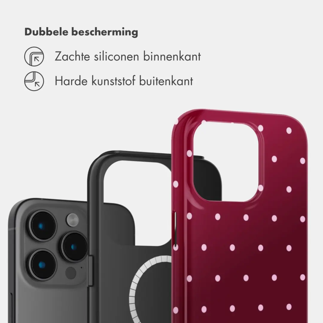 Selencia Hoesje iPhone 15 Pro - MagSafe - Donkerrood