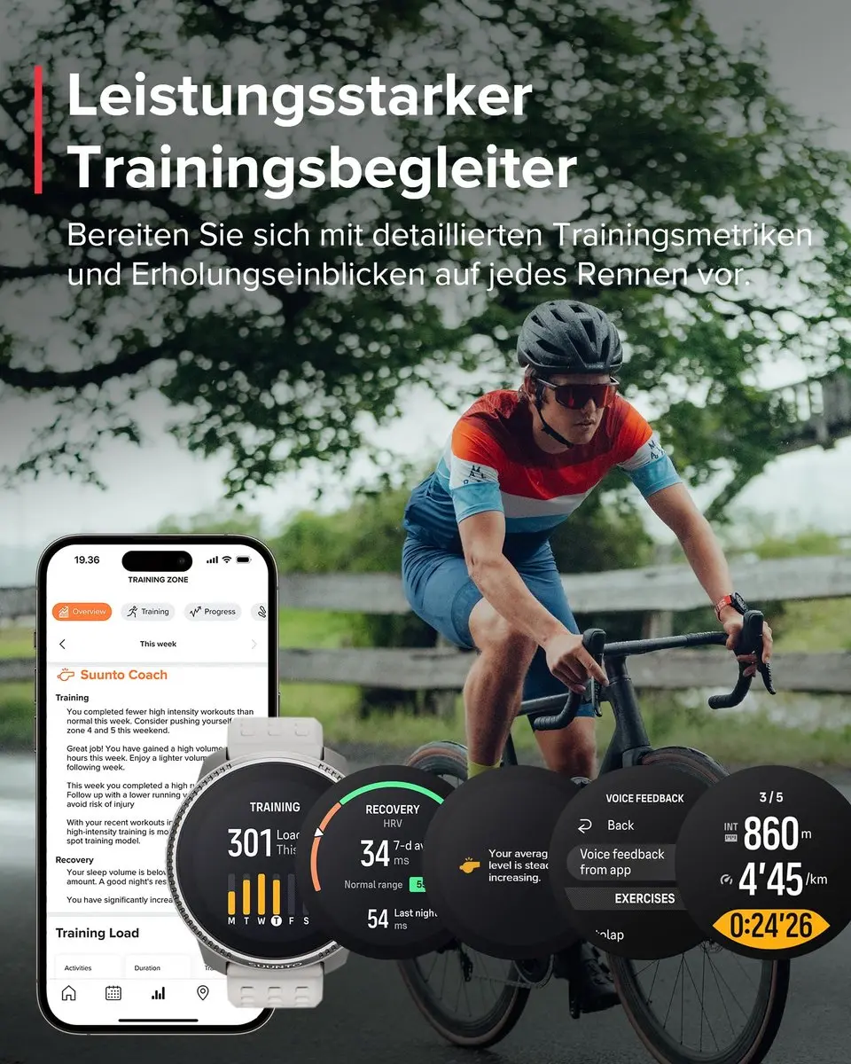 Suunto Race Smartwatch - 49mm - Zwart/Birch Wit
