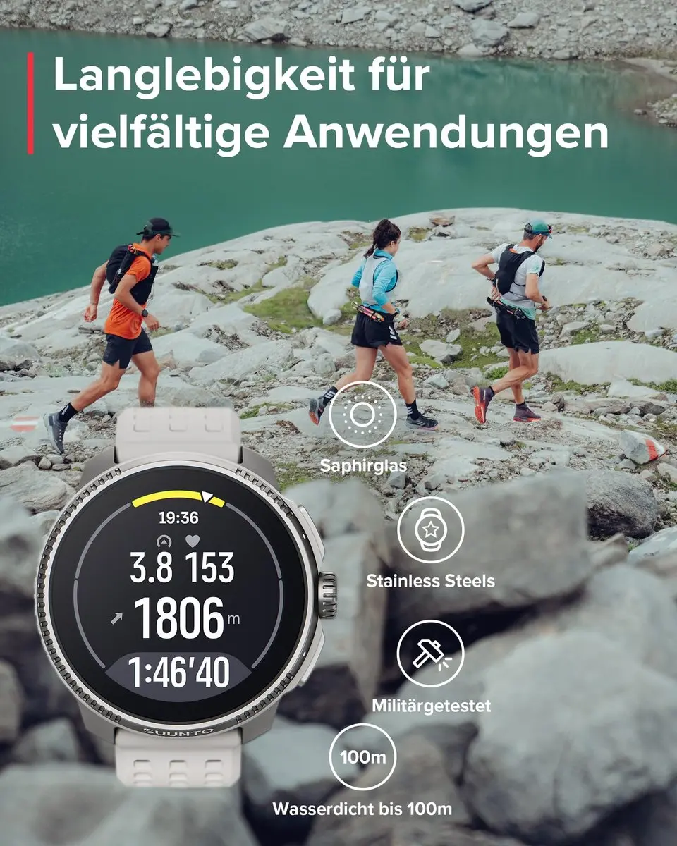 Suunto Race Smartwatch - 49mm - Zwart/Birch Wit