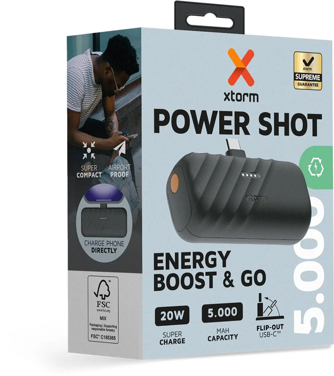 Xtorm Go2 Powerbank XG2PS051 - 5.000mAh - 20W - Zwart - afbeelding 5 van 6