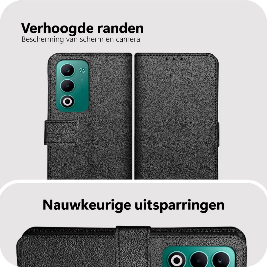 Just in Case Bookcase Classic MOO2784CW1 Hoesje - Oppo A5 5G - Zwart