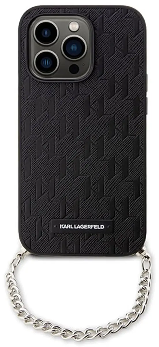 Karl Lagerfeld Saffiano Back Case iPhone 14 Pro Max - Zwart - afbeelding 6 van 6