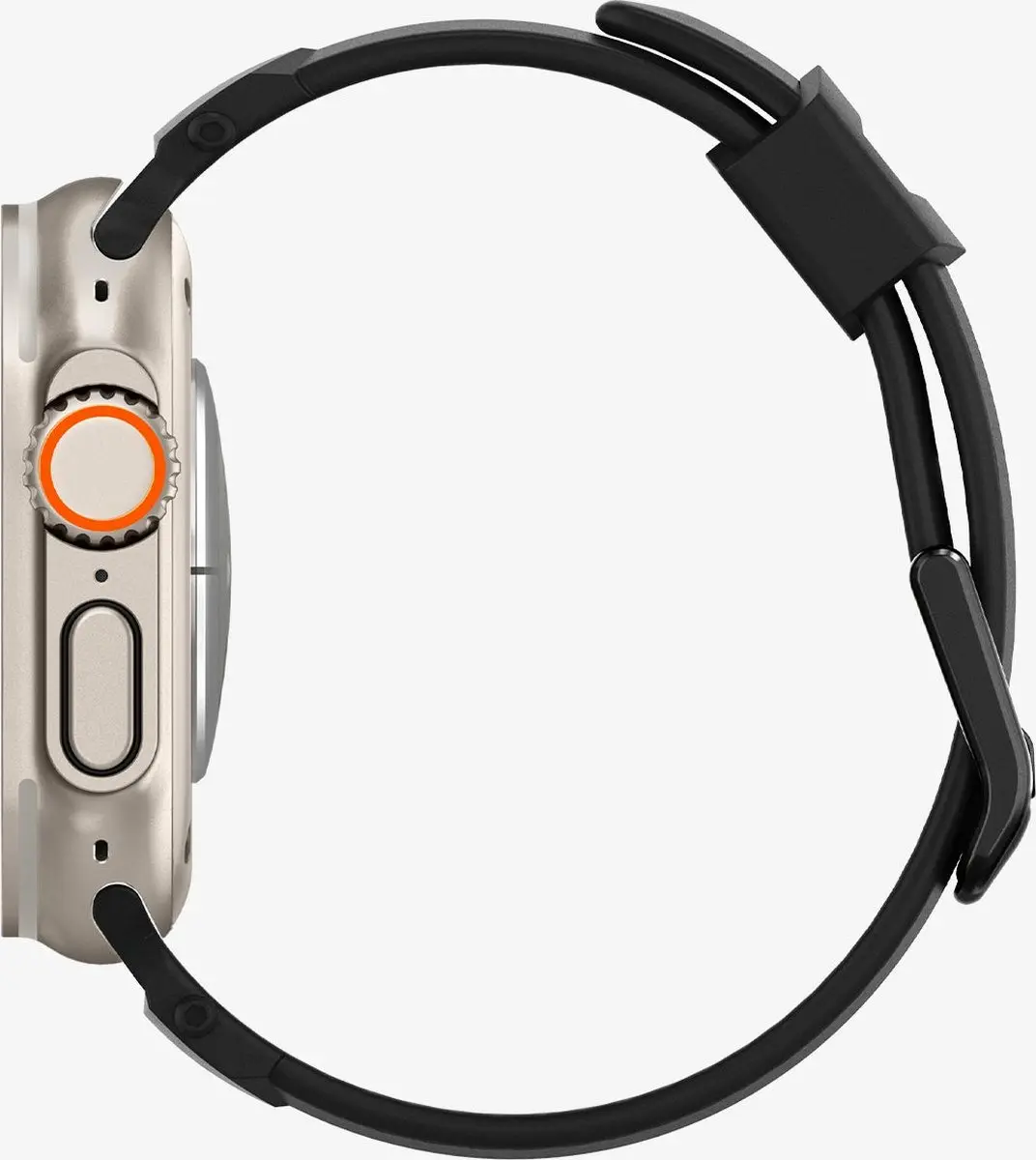 Spigen Rugged Ultra Band Apple Watch - 42/44/45/49mm - Mat Zwart - afbeelding 3 van 6