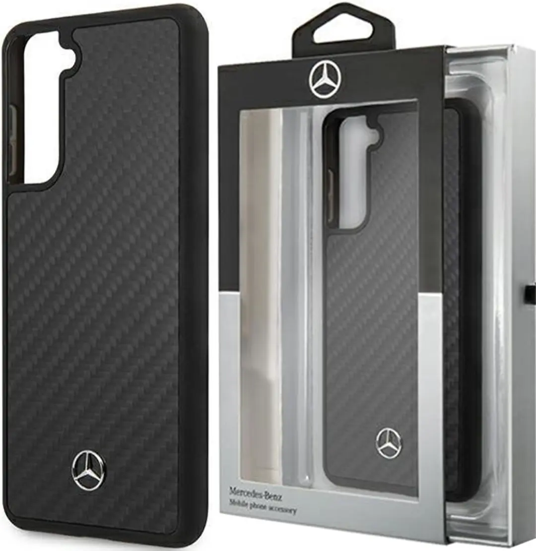 Mercedes-Benz Galaxy S21 Backcase - Effen Zwart - Carbon - afbeelding 2 van 6