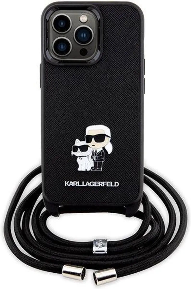 Karl Lagerfeld KLHCP13LSAKCPSK iPhone 13 Pro Hoes - Zwart - afbeelding 2 van 6