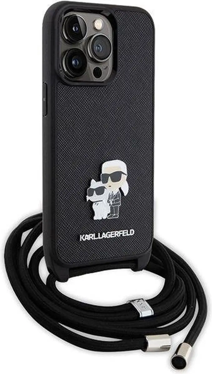 Karl Lagerfeld KLHCP13LSAKCPSK iPhone 13 Pro Hoes - Zwart - afbeelding 3 van 6