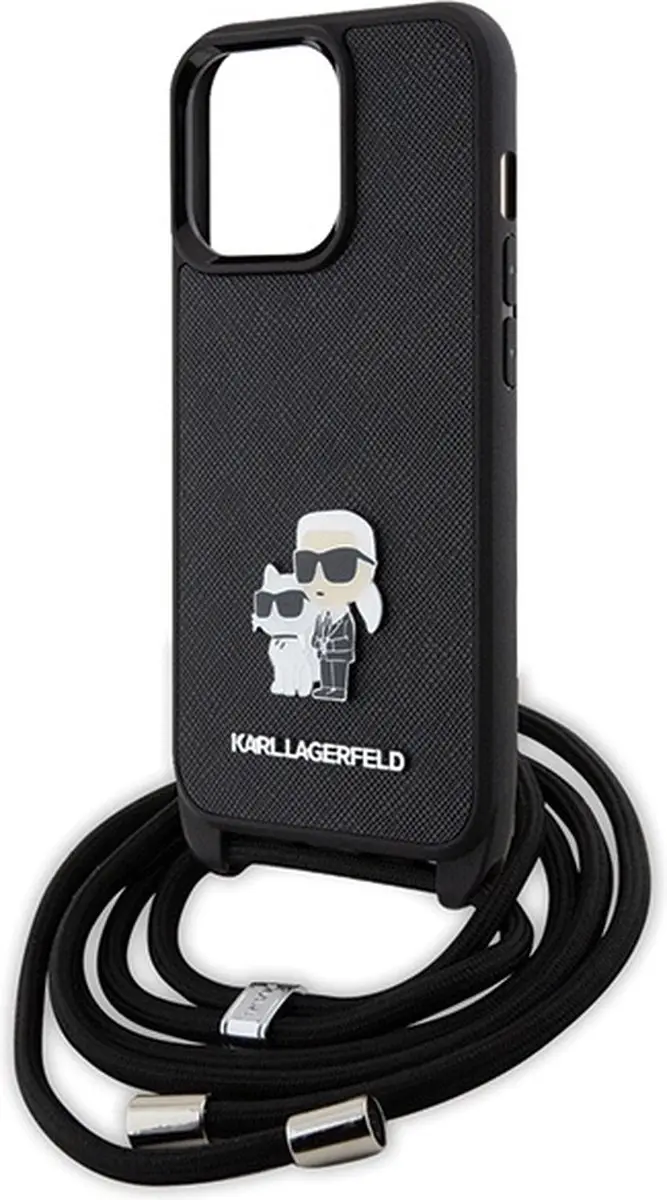 Karl Lagerfeld KLHCP13LSAKCPSK iPhone 13 Pro Hoes - Zwart - afbeelding 6 van 6