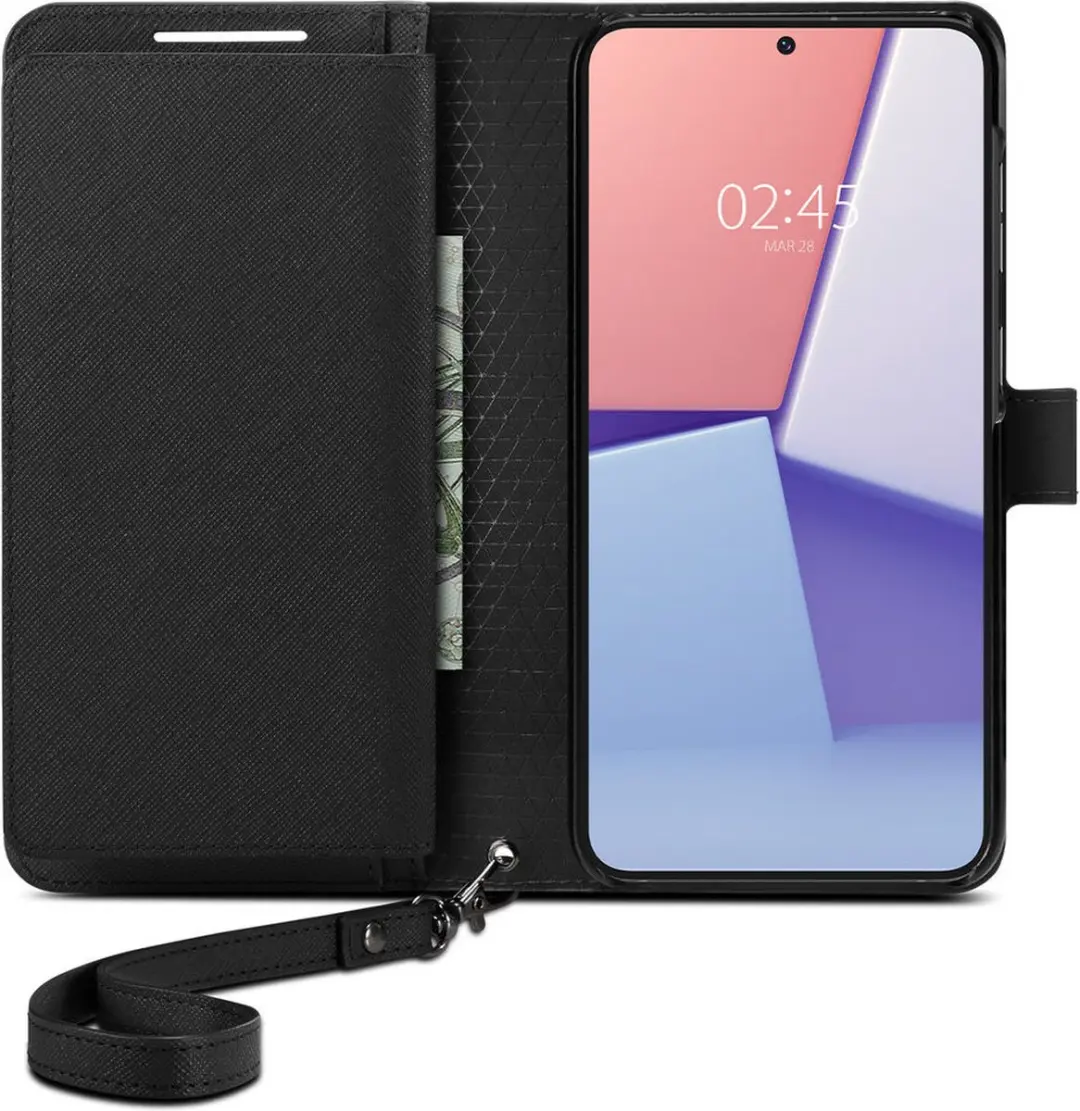 Spigen Wallet S Plus ACS05723 Portemonnee - Samsung Galaxy S23 - 6 Pasjes - Zwart - afbeelding 6 van 6