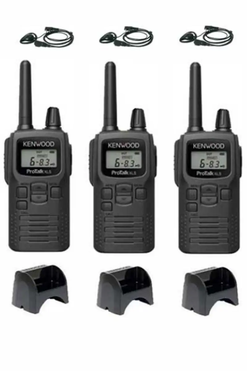 Kenwood PKT-300 ProTalk XLS PMR446 - 3x Set met oortje - Zwart