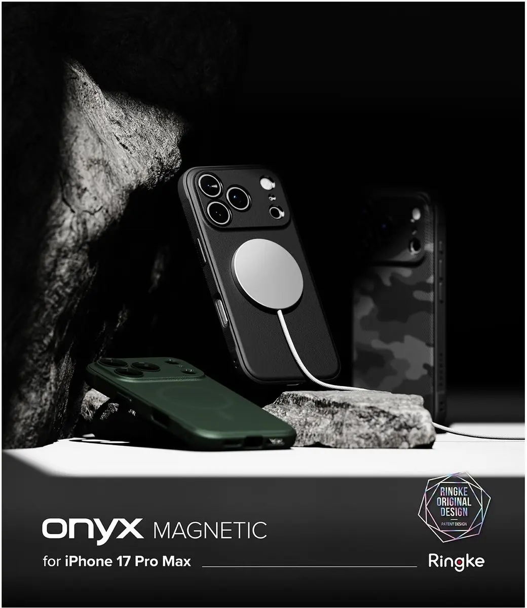 Ringke Onyx Magnetic Hoesje iPhone 17 Pro Max - MagSafe/Qi2 - Zwart