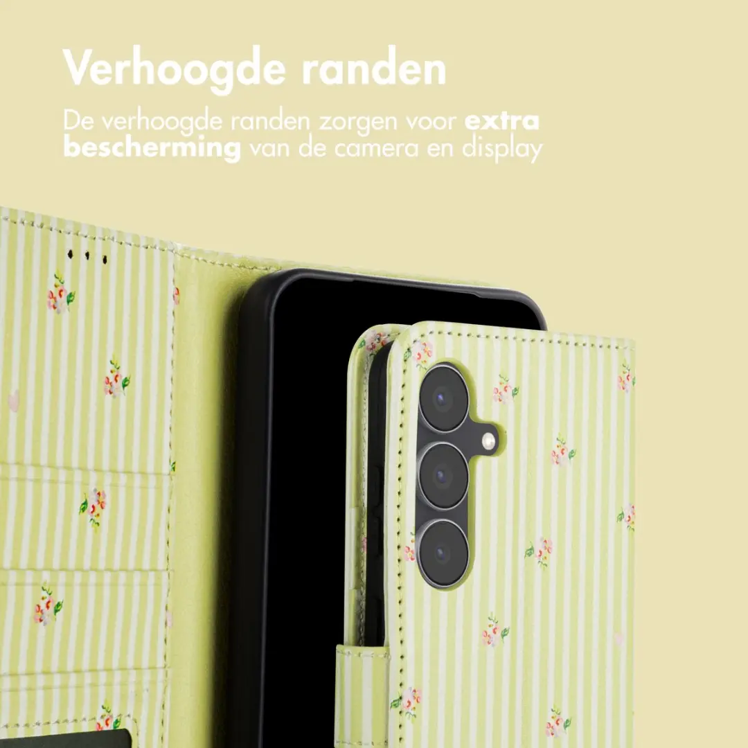 Imoshion Galaxy S25 FE Hoesje - Garden Stripes - 3 Pasjes