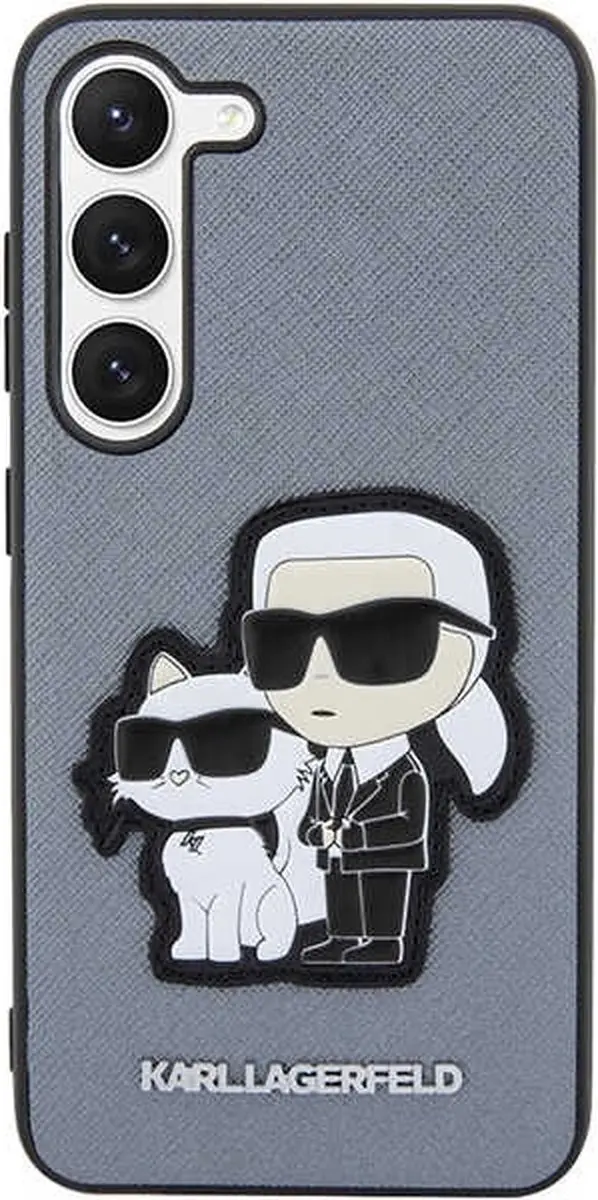Karl Lagerfeld KLHCS23SSANKCPG Hardcase Koffer - Grijs Saffiano - afbeelding 2 van 6